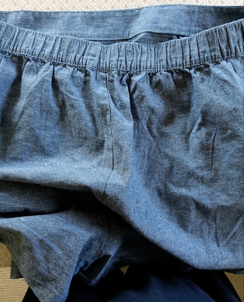 Joe Fresh Blue Chambray Bermuda Shorts Cotton/Linen Women's 1X - Picture 4 of 7
